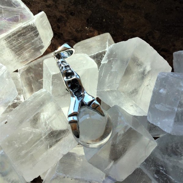 Drachenklaue Bergkristall  - Silberanhänger