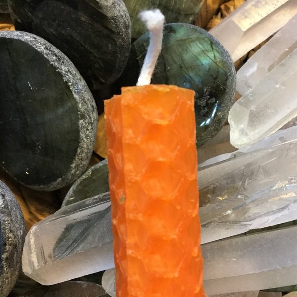 Bienenwachs Spell-Kerze – orange