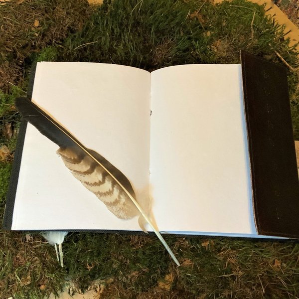 Lederbuch – Buch der Schatten Wölfe und Lebensbaum