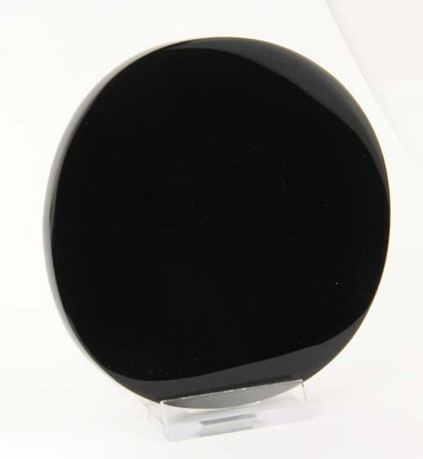 Schwarzer Obsidian-Spiegel - 20 cm